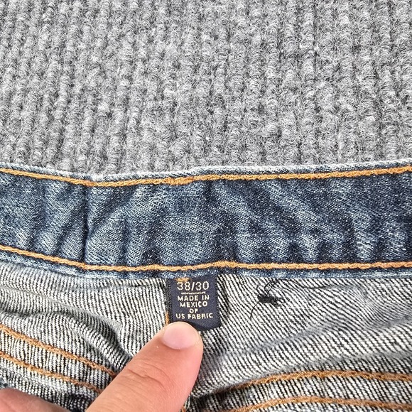 Vintage Banana Republic Jeans Mens 38x30 Blue Bootcut Whiskered Denim‎ Y2K 38x28 - Picture 4 of 13